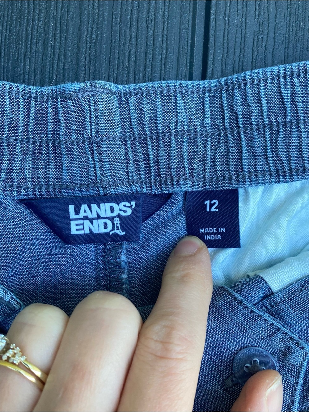 Lands' End Blue Denim-Style Shorts